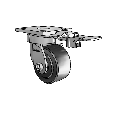 4 Series Kingpinless Casters Top Plate Swivel Caster with 4 x 2 Commander HD wheel