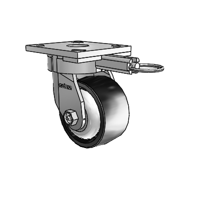 4 Series Kingpinless Casters Top Plate Swivel Caster with 4 x 2 Polyolefin wheel