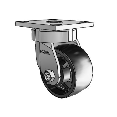 4 Series Kingpinless Casters Top Plate Swivel Caster with 4 x 2 Polyolefin wheel