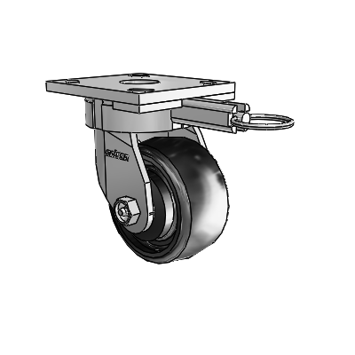 4 Series Kingpinless Casters Top Plate Swivel Caster with 4 x 2 Endura Solid Elastomer wheel