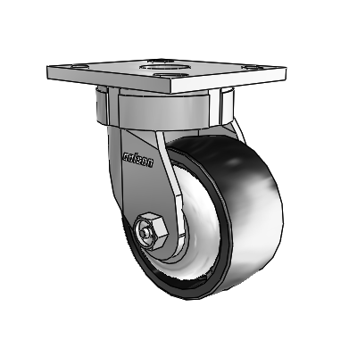 4 Series Kingpinless Casters Top Plate Swivel Caster with 4 x 2 Polyolefin wheel