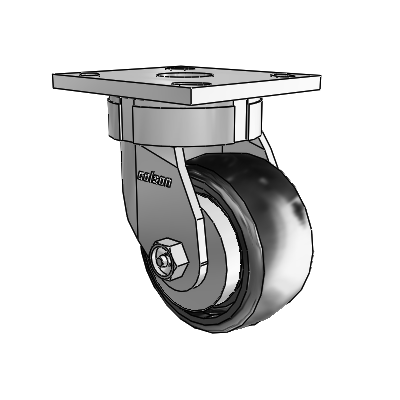 4 Series Kingpinless Casters Top Plate Swivel Caster with 4 x 2 Endura Solid Elastomer wheel