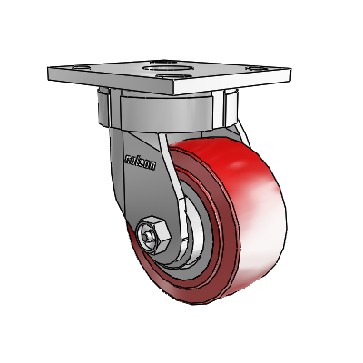 4 Series Kingpinless Casters Top Plate Swivel Caster with 4 x 2 Polyurethane HI-TECH wheel