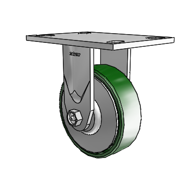 4 Series 1 1/2" Casters Top Plate Rigid Zinc with 5 x 1.5 Cast Iron Wheel