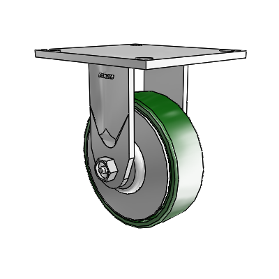 4 Series 1 1/2" Casters Top Plate Rigid Zinc with 5 x 1.5 Cast Iron Wheel