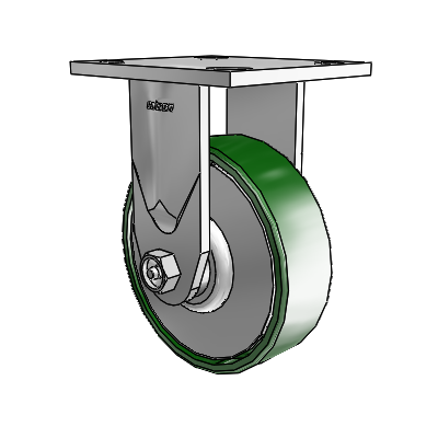 4 Series 1 1/2" Casters Top Plate Rigid Zinc with 5 x 1.5 Cast Iron Wheel