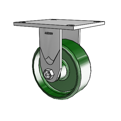 4 Series 2 Inch Wide Casters Top Plate Rigid Caster with 5 x 2 Cast Iron Wheel