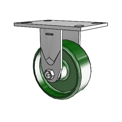 4 Series 2 Inch Wide Casters Top Plate Rigid Caster with 5 x 2 Cast Iron Wheel