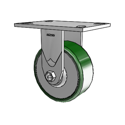4 Series 2 Inch Wide Casters Top Plate Rigid Caster with 5 x 2 Cast Iron Wheel