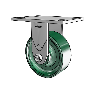 4 Series 2 Inch Wide Casters Top Plate Rigid Caster with 5 x 2 Forged Steel Wheel