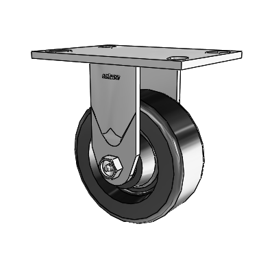 4 Series 2 Inch Wide Casters Top Plate Rigid Caster with 5 x 2 Phenolic Wheel