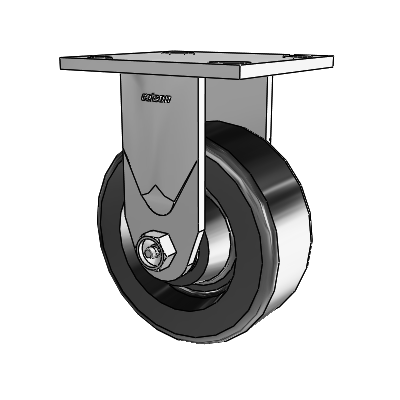 4 Series 2 Inch Wide Casters Top Plate Rigid Caster with 5 x 2 Phenolic Wheel
