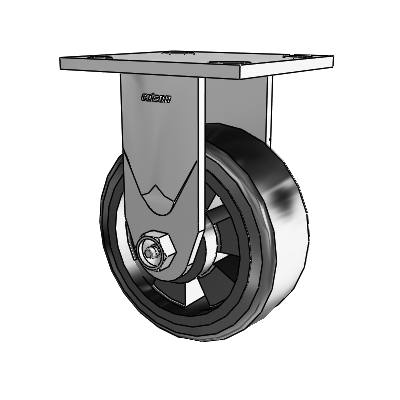 4 Series 2 Inch Wide Casters Top Plate Rigid Caster with 5 x 2 Trans-forma LT (Flat) Wheel
