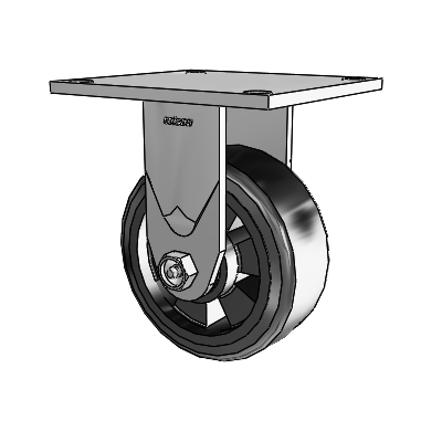 4 Series 2 Inch Wide Casters Top Plate Rigid Caster with 5 x 2 Trans-forma LT (Flat) Wheel