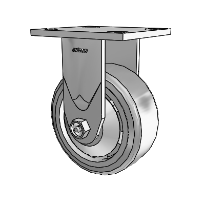 4 Series 2 Inch Wide Casters Top Plate Rigid Caster with 5 x 2 Trans-forma (Flat) Wheel