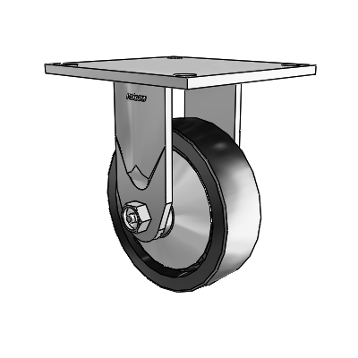 4 Series 1 1/2" Casters Top Plate Rigid Zinc with 5 x 1.5 Polyolefin Wheel