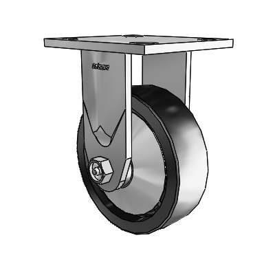 4 Series 1 1/2" Casters Top Plate Rigid Zinc with 5 x 1.5 Polyolefin Wheel