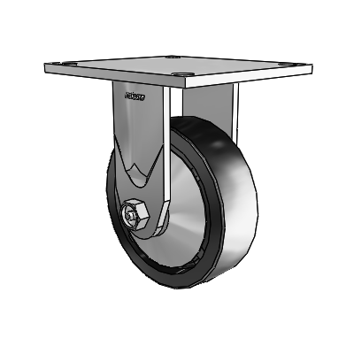 4 Series 1 1/2" Casters Top Plate Rigid Zinc with 5 x 1.5 Polyolefin Wheel