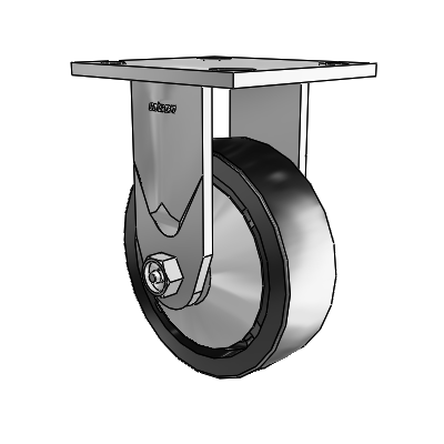 4 Series 1 1/2" Casters Top Plate Rigid Zinc with 5 x 1.5 Polyolefin Wheel