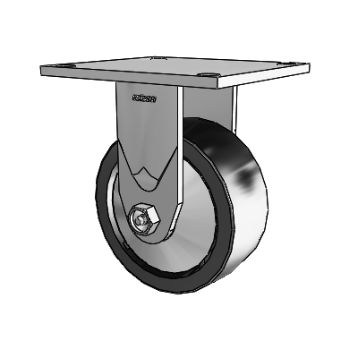 4 Series 2 Inch Wide Casters Top Plate Rigid Caster with 5 x 2 Polyolefin Wheel