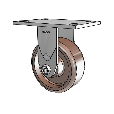 4 Series 2 Inch Wide Casters Top Plate Rigid Caster with 5 x 2 Thermo Wheel