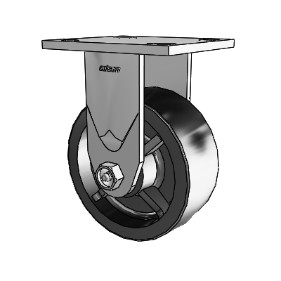 4 Series 2 Inch Wide Casters Top Plate Rigid with 5 x 2 Polyolefin Wheel