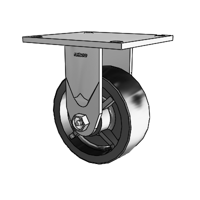 4 Series 2 Inch Wide Casters Top Plate Rigid Caster with 5 x 2 Polyolefin Wheel