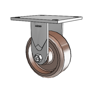 4 Series 2 Inch Wide Casters Top Plate Rigid Caster with 5 x 2 Thermo Wheel
