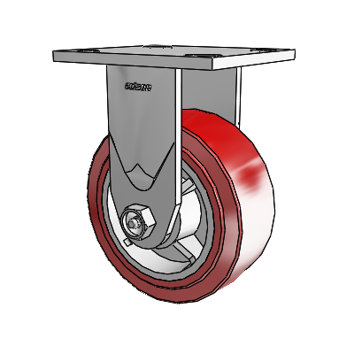 4 Series 2 Inch Wide Casters Top Plate Rigid with 5 x 2 Polyurethane HI-TECH Wheel