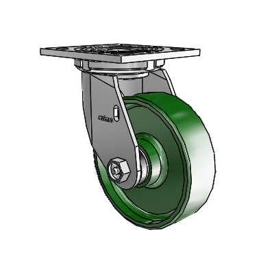 4 Series 1 1/2" Casters Top Plate Swivel Zinc with 5 x 1.5 Cast Iron Wheel