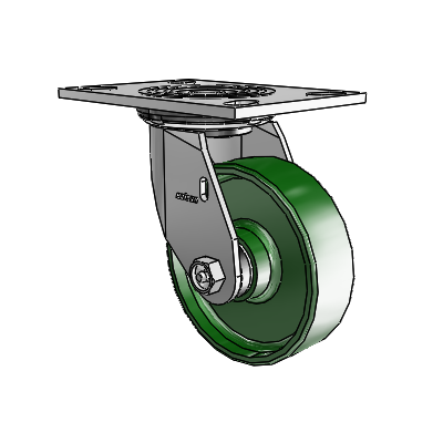 4 Series 1 1/2" Casters Top Plate Swivel Zinc with 5 x 1.5 Cast Iron Wheel