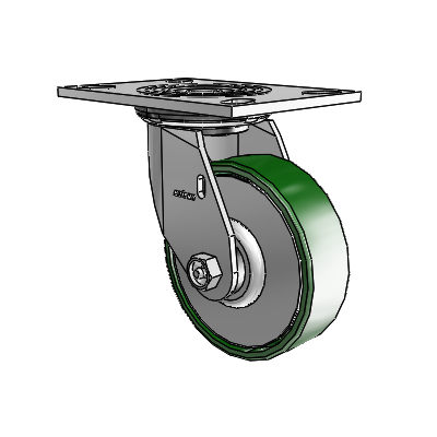 4 Series 1 1/2" Casters Top Plate Swivel Zinc with 5 x 1.5 Cast Iron Wheel