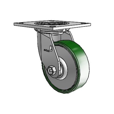 4 Series 1 1/2" Casters Top Plate Swivel Zinc with 5 x 1.5 Cast Iron Wheel