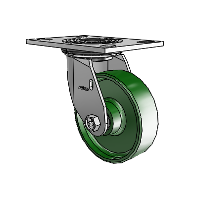 4 Series 1 1/2" Casters Top Plate Swivel Zinc with 5 x 1.5 Cast Iron Wheel
