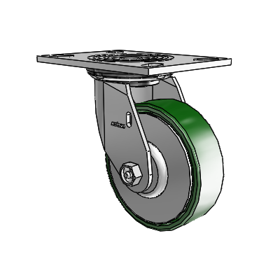 4 Series 1 1/2" Casters Top Plate Swivel Zinc with 5 x 1.5 Cast Iron Wheel