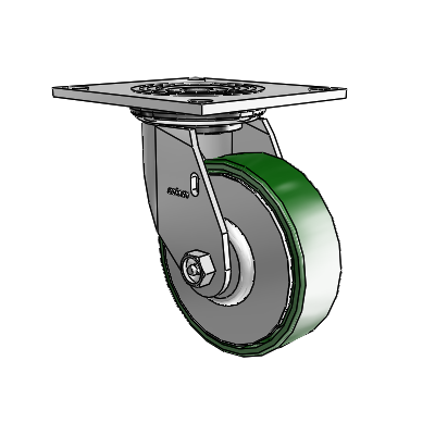 4 Series 1 1/2" Casters Top Plate Swivel Zinc with 5 x 1.5 Cast Iron Wheel