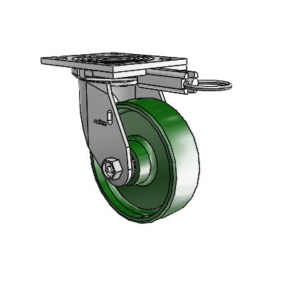 4 Series 1 1/2" Casters Top Plate Swivel Zinc with 5 x 1.5 Cast Iron Wheel