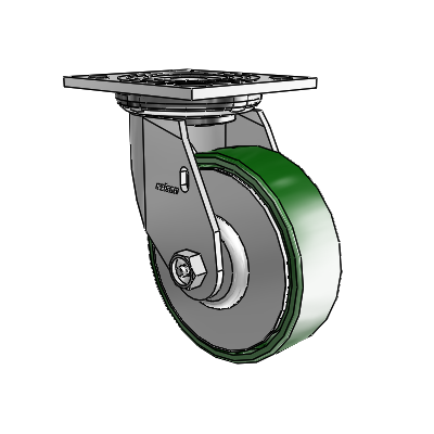 4 Series 1 1/2" Casters Top Plate Swivel Zinc with 5 x 1.5 Cast Iron Wheel