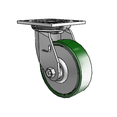 4 Series 1 1/2" Casters Top Plate Swivel Zinc with 5 x 1.5 Cast Iron Wheel