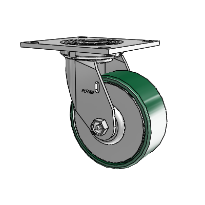 4 Series 2 Inch Wide Top Plate Swivel Caster Caster with 5 x 2 Forged Steel Wheel