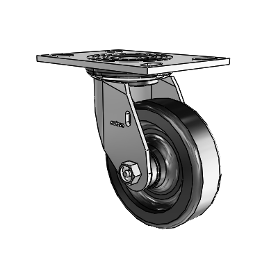4 Series 1 1/2" Casters Top Plate Swivel Zinc with 5 x 1.5 Phenolic Wheel