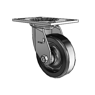 4 Series 1 1/2" Casters Top Plate Swivel Zinc with 5 x 1.5 Phenolic Wheel