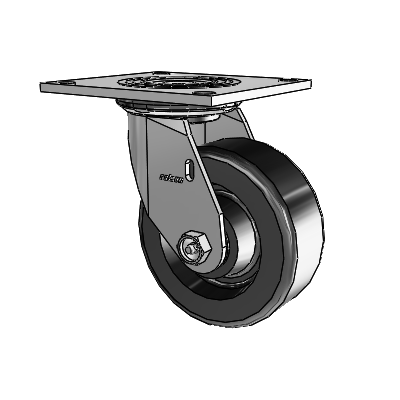 4 Series 2 Inch Wide Top Plate Swivel Caster Caster with 5 x 2 Phenolic Wheel