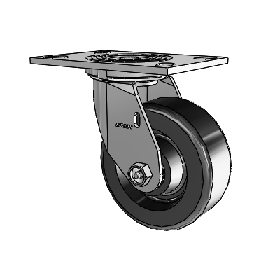 4 Series 2 Inch Wide Top Plate Swivel Caster Caster with 5 x 2 Phenolic Wheel