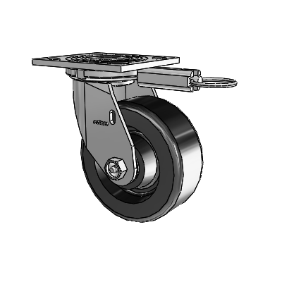 4 Series 2 Inch Wide Top Plate Swivel Caster Caster with 5 x 2 Phenolic Wheel