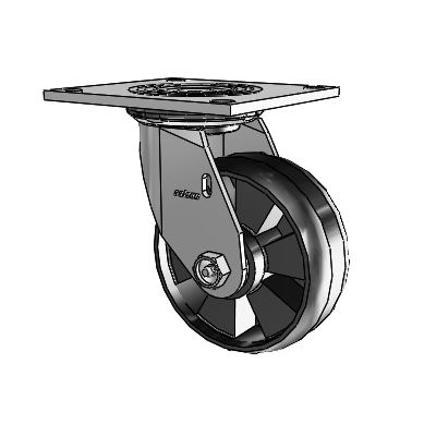 4 Series 2 Inch Wide Top Plate Swivel Caster Caster with 5 x 2 Maxim Wheel