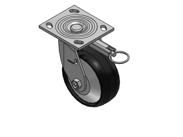 4 Series 2 Inch Wide Top Plate Swivel Caster Caster with 5 x 2 Maxim Wheel
