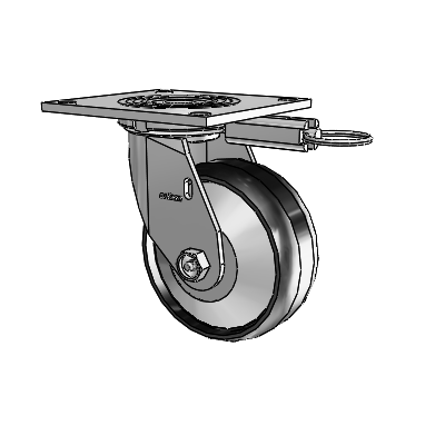 4 Series 2 Inch Wide Top Plate Swivel Caster Caster with 5 x 2 Maxim Wheel