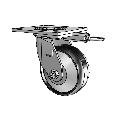 4 Series 2 Inch Wide Top Plate Swivel Caster Caster with 5 x 2 Maxim Wheel