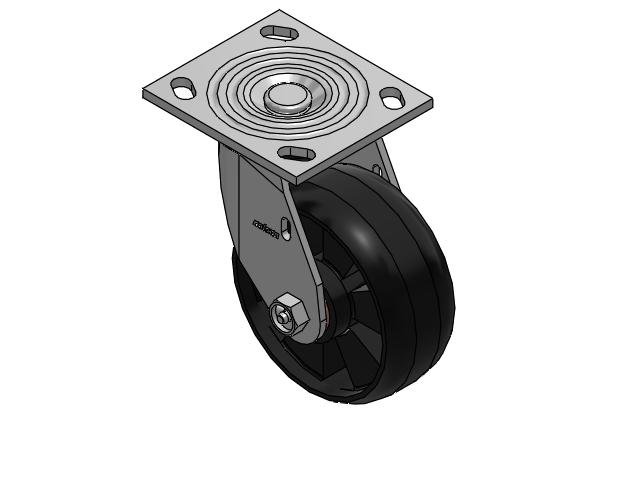 4 Series 2 Inch Wide Top Plate Swivel Caster Caster with 5 x 2 Maxim Wheel